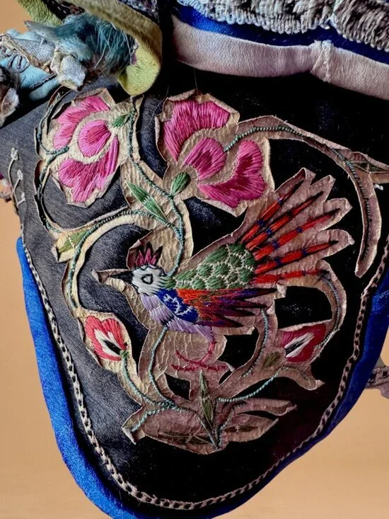 Antique Chinese Child’s Embroidered Tiger Hat Protective Festival Cap - Picture 13 of 16